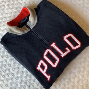 Polo Ralph Lauren USA Embroidered Fleece Sweater w/Pocket